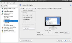 Abbildung 3: Die KDE-Einstelloptionen zur Monitorauflösung erfordern in vielen Fällen etwas Nacharbeit.