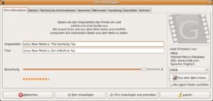 Abbildung 3: Über eine kompakte Eingabemaske erfassen Sie die Daten zum Filmtitel.