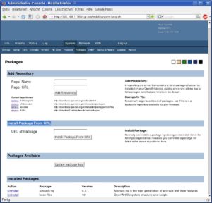 Abbildung 3: Open WRT wartet mit einem DPKG-ähnlichen Paketmanager auf, der Abhängigkeiten zur Installation vorgesehener Programme selbständig auflöst.