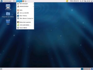 Abbildung 3: Auf den ersten Blick bleibt Fedora bei einem aufgeräumten Gnome-Standarddesktop.