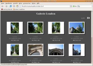 Abbildung 3: Mit gThumb erstellen Sie auf Knopfdruck ansprechende Fotogalerien.