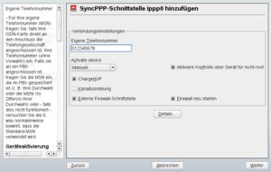 Abbildung 4: Hier richten Sie die Kanalbündelung und die Firewall für ISDN ein.
