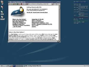 Abbildung 4: Der schlanke und eher unbekannte Desktop File Manager dient Damn Small Linux als Desktop.