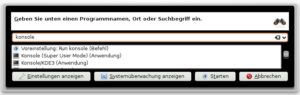 Abbildung 4: Nicht mehr so übersichtlich wie der Vorgänger, dafür mit mehr Funktionalität: der neue Schnellstarter von KDE 4.