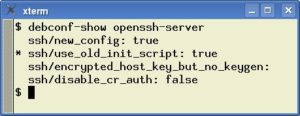 Abbildung 4: Das Tool "debconf-show" gibt Eigenschaften eines Pakets aus.