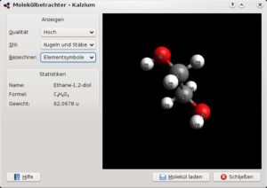 Abbildung 4: Chemie fast zum Anfassen: Der Molekülbetrachter in Kalzium.