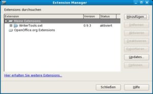 Abbildung 4: Nach der Installation finden Sie die Erweiterung im Extension Manager. Bei Bedarf können Sie diese hier auch jederzeit wieder entfernen.