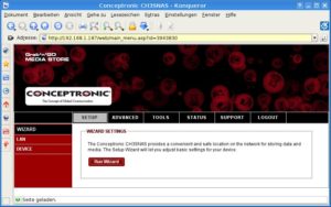 Abbildung 4: Das Setup des Media Store erfolgt per Mausklick im Browser.