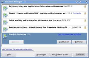 Abbildung 4: Der Extension-Manager ist übersichtlich und lässt Sie Erweiterungen schnell installieren, aktualisieren oder entfernen.