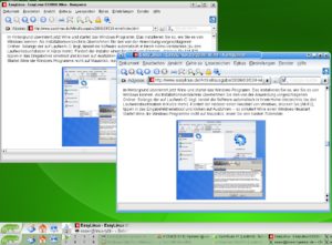 Abbildung 4: Jetzt nicht den Überblick verlieren: Im nahtlosen Modus zeigt VirtualBox die Startleiste des Gastsystems zusätzlich an.