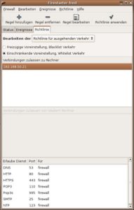 Abbildung 4: Hier sehen Sie eine typische Grundkonfiguration für den ausgehenden Datenverkehr.