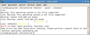 Abbildung 4: Rkhunter knabbert an fehlenden MD5-Prüfsummen. Daher kann die Software einige Dateien nicht überprüfen.