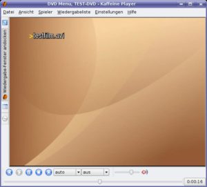 Abbildung 4: Dieses Startmenü borgt sich ein Wallpaper von Ubuntu und spielt einen System-Sound ab, sobald ein DVD-Player es lädt.