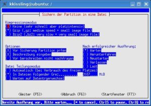 Abbildung 4: Welche Kompression darf's denn sein? Erscheint das Dialogfenster beim Sichern übers Netzwerk, klappt das Anmelden beim entfernten Server.