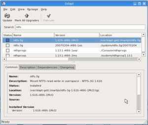 Abbildung 4: Der integrierte Paketmanager Gslapt ermöglicht es, beliebige Pakete aus dem Slackware-11-Repository nachzuinstallieren.
