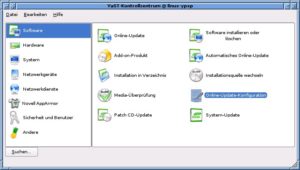 Abbildung 4: YaST im Look von FVWM2. Das Suse-Konfigurationswerkzeug ist nicht auf KDE oder Gnome angewiesen.