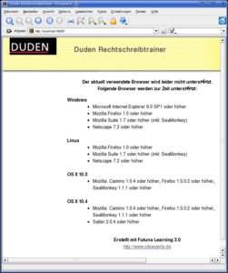 Abbildung 4: Benutzer von Konqueror und Opera bleiben ausgeschlossen.