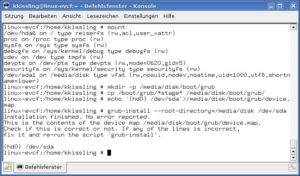 Abbildung 4: Das gesamte Prozedere unter OpenSuse 10.2: Gewöhnlich genügt es, nur die Grub-Installation mit Root-Rechten auszuführen.