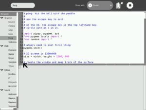 Abbildung 4: Pippy ist eine einfache Entwicklungsumgebung für Python.