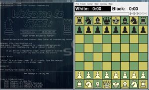 Abbildung 4: Wer sich im Befehlsdschungel des FICS gut auskennt, dem genügt die spartanische Schach-GUI Xboard.