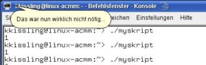 Abbildung 4: Der User sieht eine Information, die allerdings keinen Fokus erhält. Er kann derweilen ruhig weiterarbeiten.
