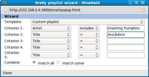 Abbildung 4: Mithilfe eines Assistenten fügen Sie der serverseitigen Playlist nach frei definierbaren Kriterien Titel hinzu.