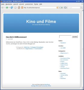 Abbildung 4: Das Standardlayout von WordPress ist nicht besonders einfallsreich, lässt sich aber zum Glück verändern.