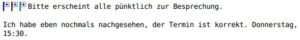Abbildung 4: QuoteCollapse zeigt zunächst alle Quoting-Ebenen eingeklappt…
