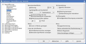 Abbildung 4: Größere Symbolkraft: So ändern Sie die Menüdarstellung im OpenOffice.