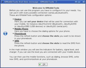 Abbildung 5: Der Startbildschirm von Kmobiletools verrät Ihnen einige wichtige Details zum Setup.