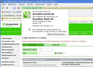Abbildung 5: Mehr Klarheit: Firefox 3 zeigt das Sicherheitszertifikat an.