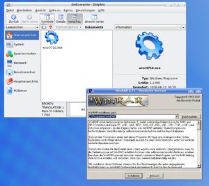 Abbildung 5: WinRAR während der Installation auf einem Kubuntu 8.04.
