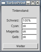 Abbildung 5: Die Tintenfüllstandsanzeige hilft beim Planen des Verbrauchsmaterials.
