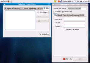 Abbildung 5: Den Networkmanager bereicherten die Entwickler um die Programmteile zum Einrichten einer Verbindung über GSM, UMTS oder DSL.