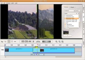 Abbildung 5: Vivia: Die Vorschau zeigt keine Bildfehler, sondern eine der beiden Überblendungen, bei der rechte Film den linken aus dem Bild "drückt".
