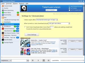 Abbildung 5: Über zahlreiche Optionen verwandeln Sie Democracy Player in einen Videorecorder, der neue Beiträge automatisch aufzeichnet.