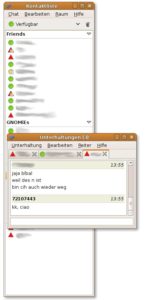 Abbildung 5: Das auf Einfachheit getrimmte Empathy arbeitet als neuer Instant Messenger unter Gnome. Es versteht sich mit allen derzeitigen Protokollen.