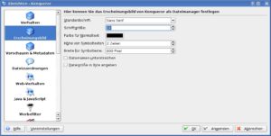 Abbildung 5: Auch der Dateimanager Konqueror lässt sich leicht zu einer vergrößerten Darstellung der Schrift bewegen.
