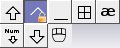 Abbildung 5: Tastaturstatus: Das Miniprogramm zeigt in der KDE-Kontrollleiste den Status der Sondertasten an.