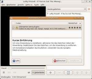 Abbildung 5: Einfacher geht es nicht: die Einrichtung von Multimediacodecs unter Ubuntu.