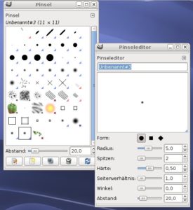 Abbildung 5: Mit Hilfe des Pinseleditors erstellen Sie in wenigen Schritten eine eigene Pinselspitze.@K:Desktop,Bildbearbeitung