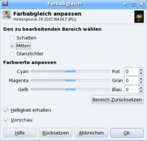 Abbildung 5: Getrennt nach Bildbereichen verbessern Sie im Farbabgleich gezielt einzelne Farben.