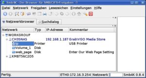 Abbildung 6: Das KDE-Tool Smb4k hilft beim Drucken über einen freigegebenen Windows-Printer.