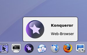 Abbildung 6: Der Icon lässt sich für jedes Programm in der KDE-Kontrollleiste verwenden.