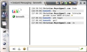 Abbildung 6: Über das Chat-Applet nehmen Sie über das Internet Kontakt zu Mitmenschen auf.