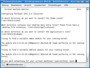 Abbildung 6: Unter Kubuntu installieren und konfigurieren Sie VMware Workstation vollständig auf der Konsole.