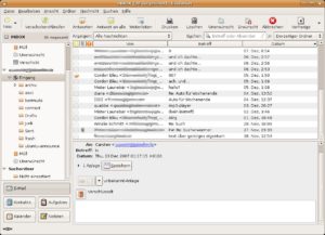 Abbildung 6: Evolution ist das Standard-Mailprogramm für Gnome. Es verwaltet auf Wunsch mehrere E-Mail-Accounts und bietet Kalender- und Groupware-Funktionen.