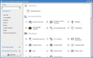 Abbildung 6: Der CompizConfig Settings Manager hilft bei der Auswahl der grafischen Effekte auf dem Desktop.