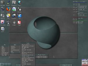 Abbildung 7: Auf Systemen mit Fluxbox erreichen Sie das Startmenü über die rechte Maustaste – hier etwa in Damn Small Linux.