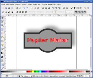 Abbildung 7: Eine Sache von wenigen Handgriffen: Mit Inkscape lassen sich komplexe Formen ohne großen Aufwand realisieren.